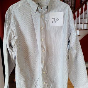 L.L.Bean Men's Wrinkle-Free Pinpoint Oxford Cloth Shirt, Traditional Fit Stripe